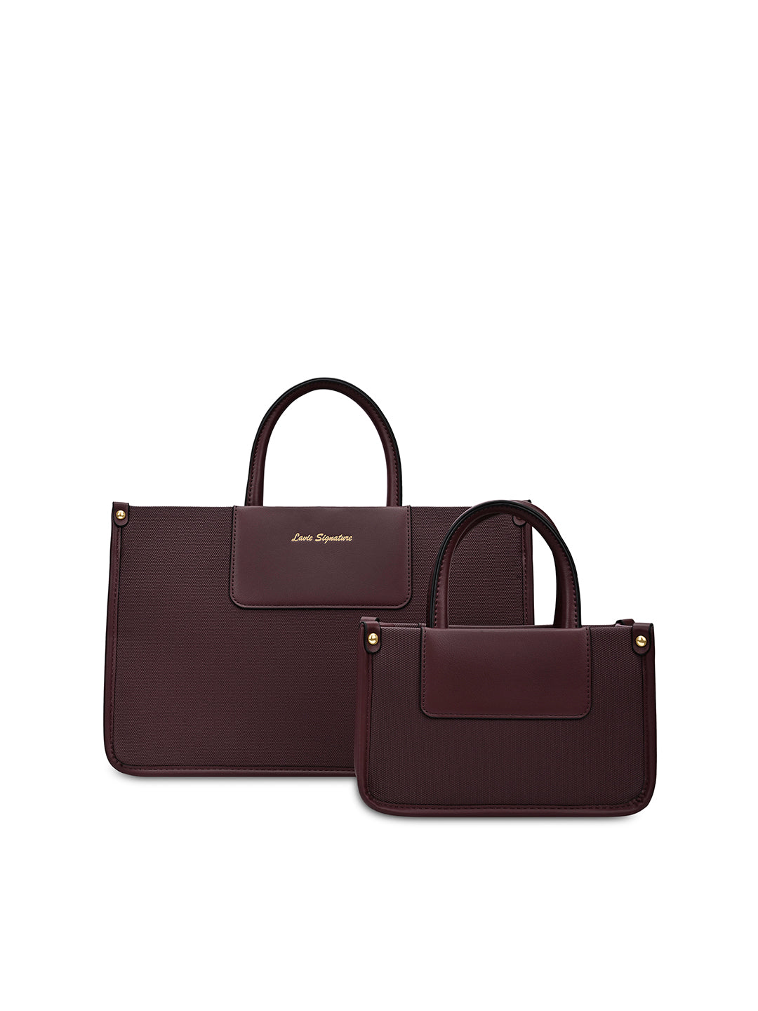 Canva Combo Set Large Tote Bag Wine