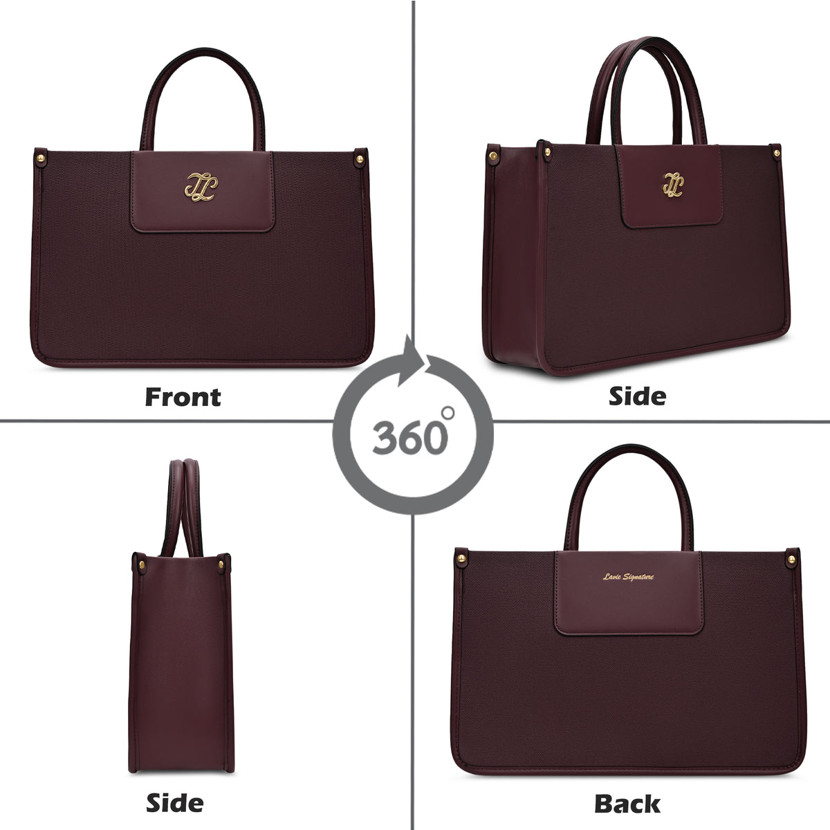 Canva Combo Set Large Tote Bag Off White
