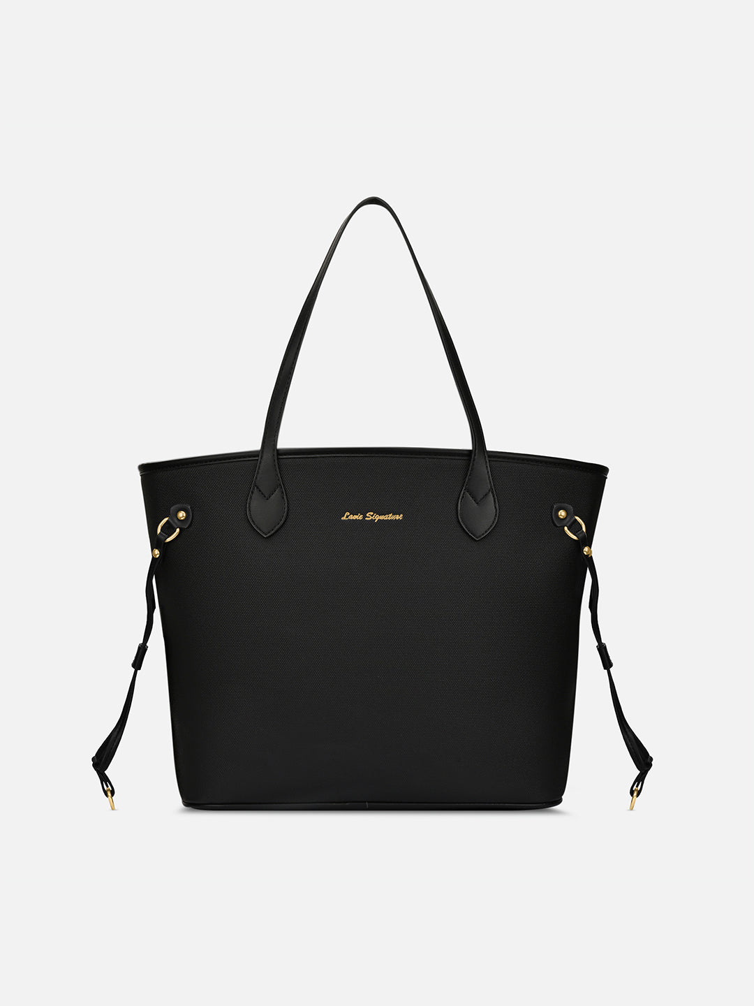 Canva Laptop Large Tote Bag Black