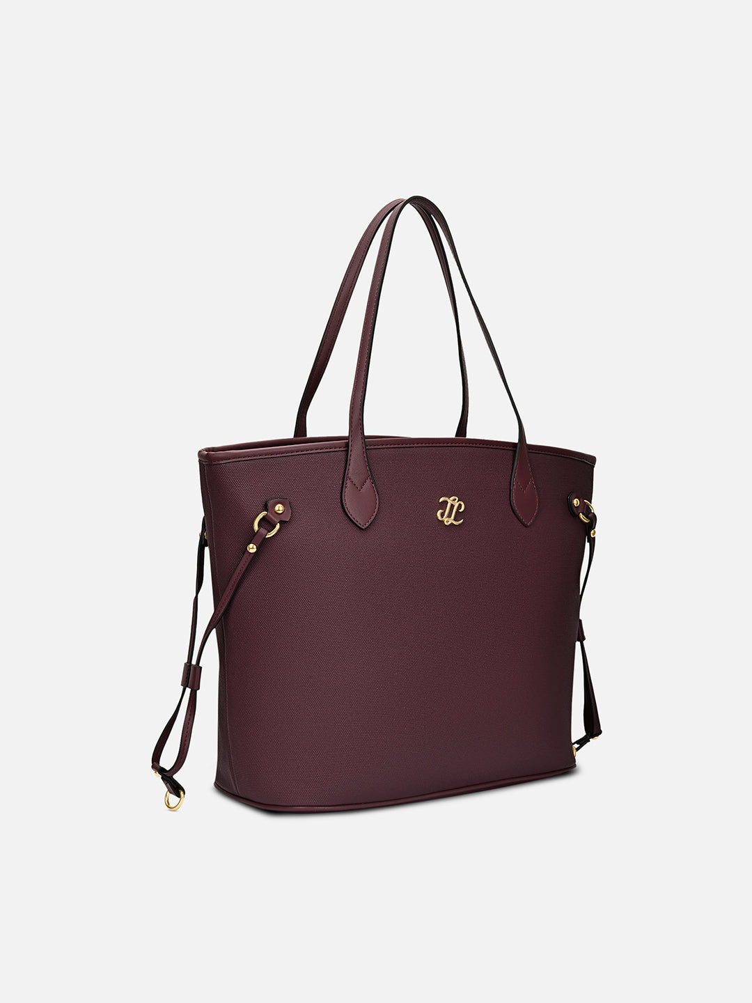 Canva Laptop Large Tote Bag Wine