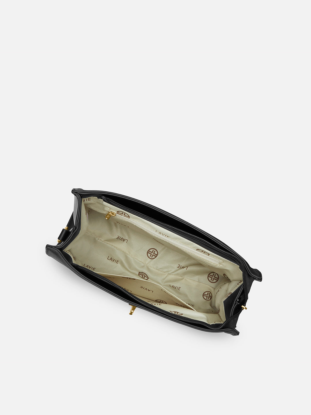 Canva Flap Medium Satchel Bag Black
