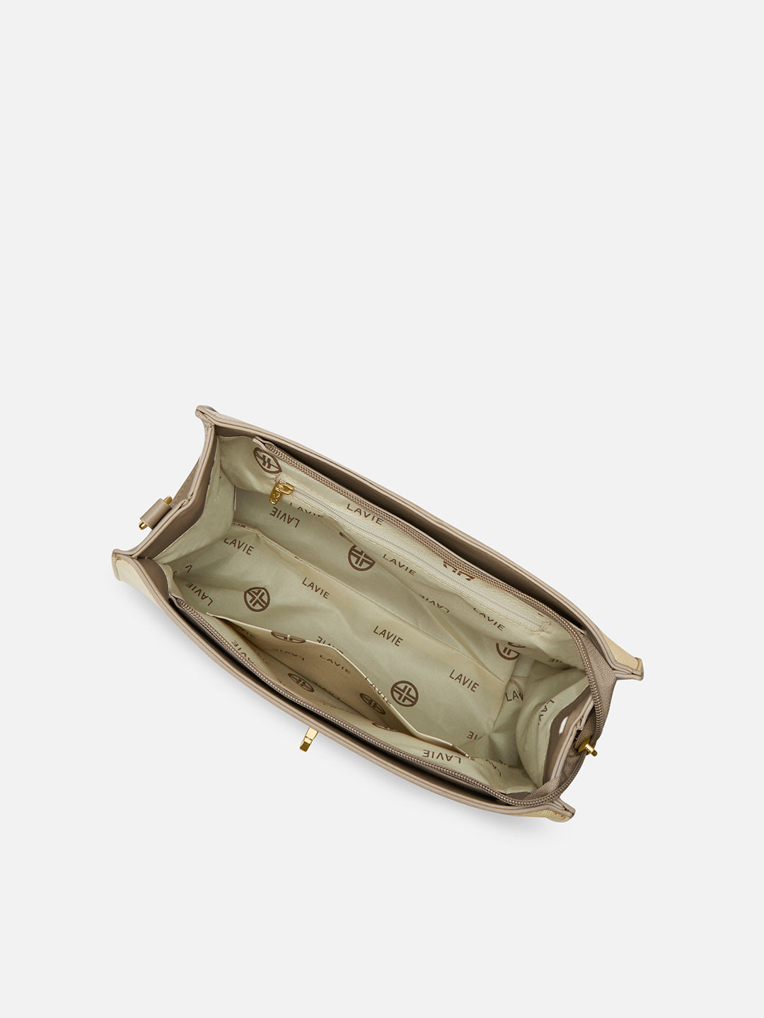 Canva Flap Medium Satchel Bag Beige