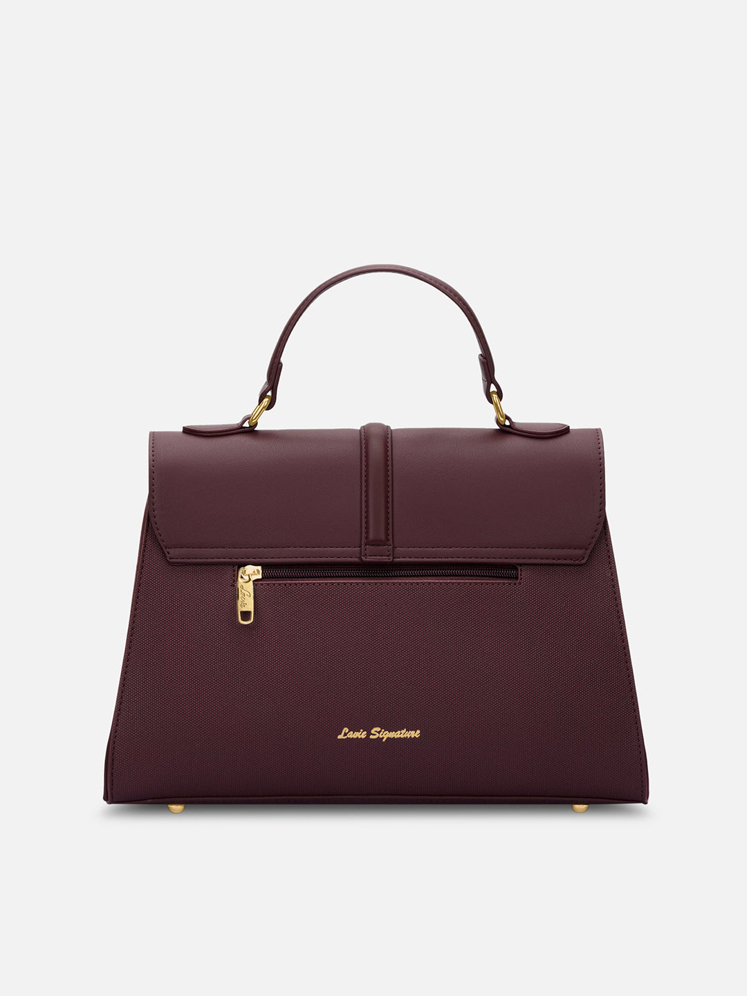 Canva Flap Medium Satchel Bag Wine