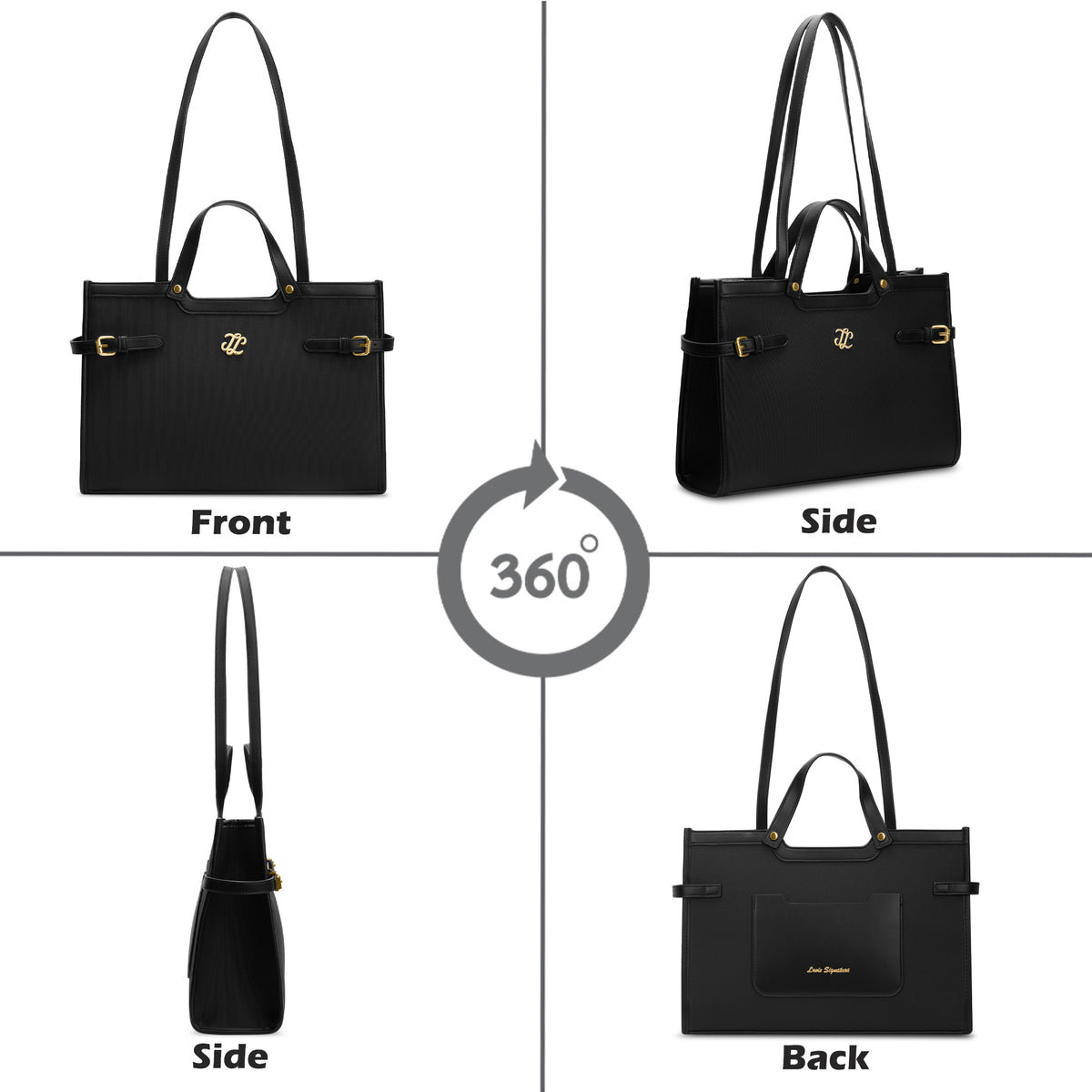 Canva Dual Carry Large Bag Black
