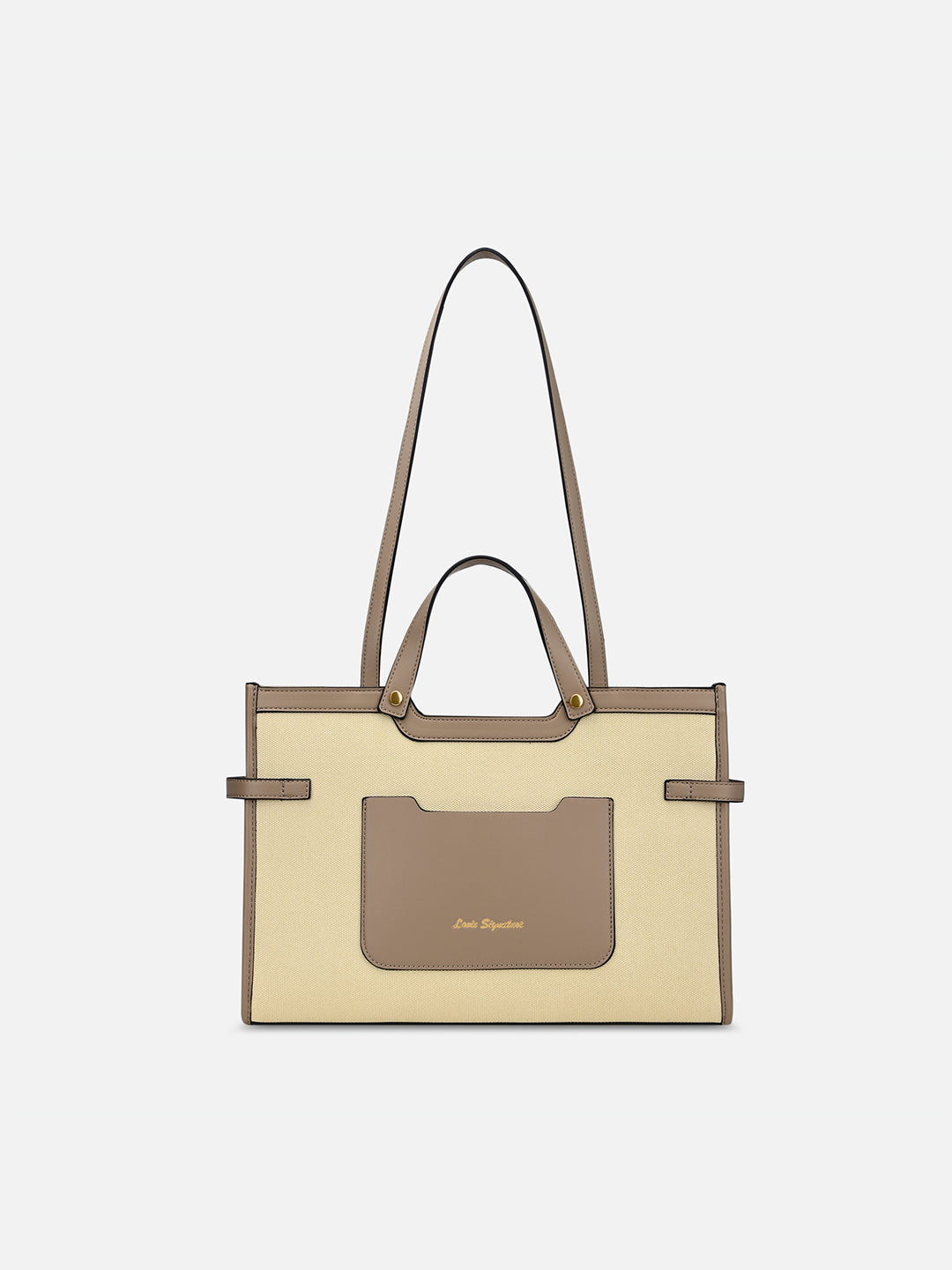 Canva Dual Carry Large Bag Beige