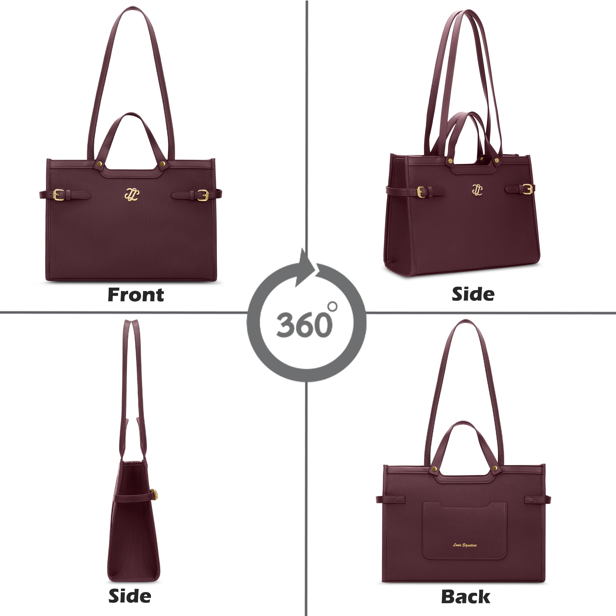 Canva Dual Carry Large Bag Wine