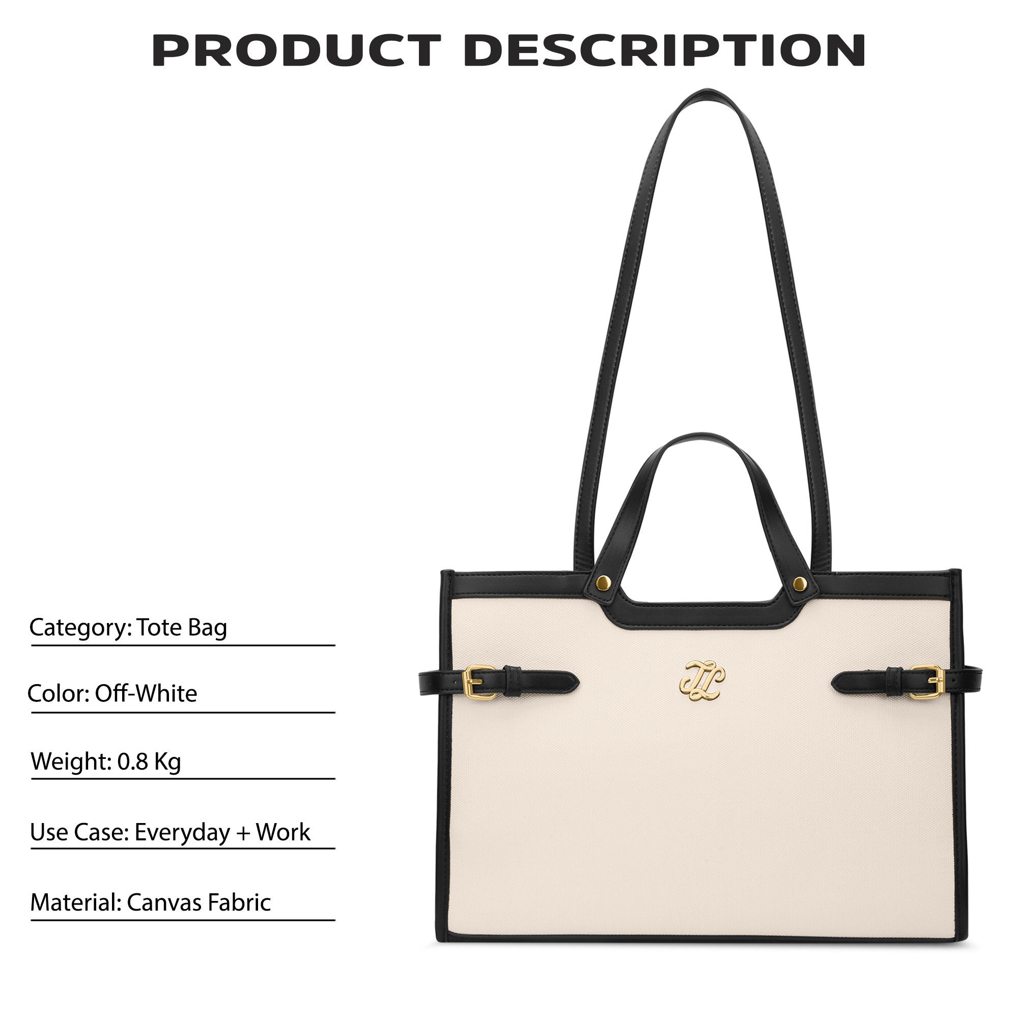 Canva Dual Carry Large Bag Off White