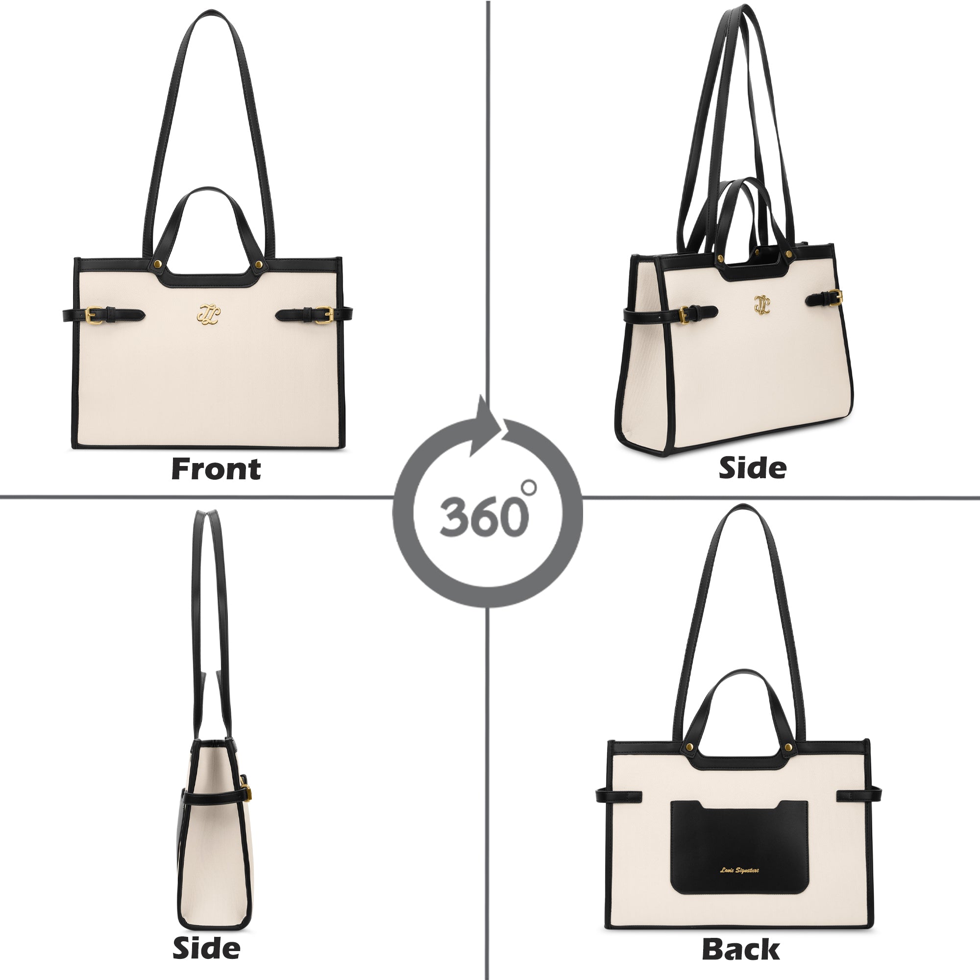 Canva Dual Carry Large Bag Off White