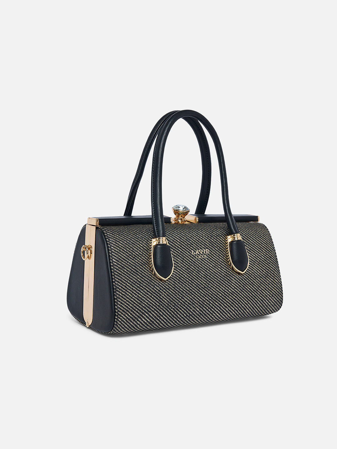 Glam Dazzle Large Frame Bag Beige