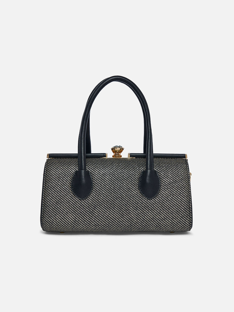 Glam Dazzle Large Frame Bag Black