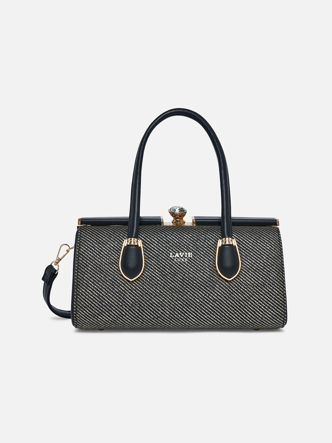 Glam Dazzle Large Frame Bag Black