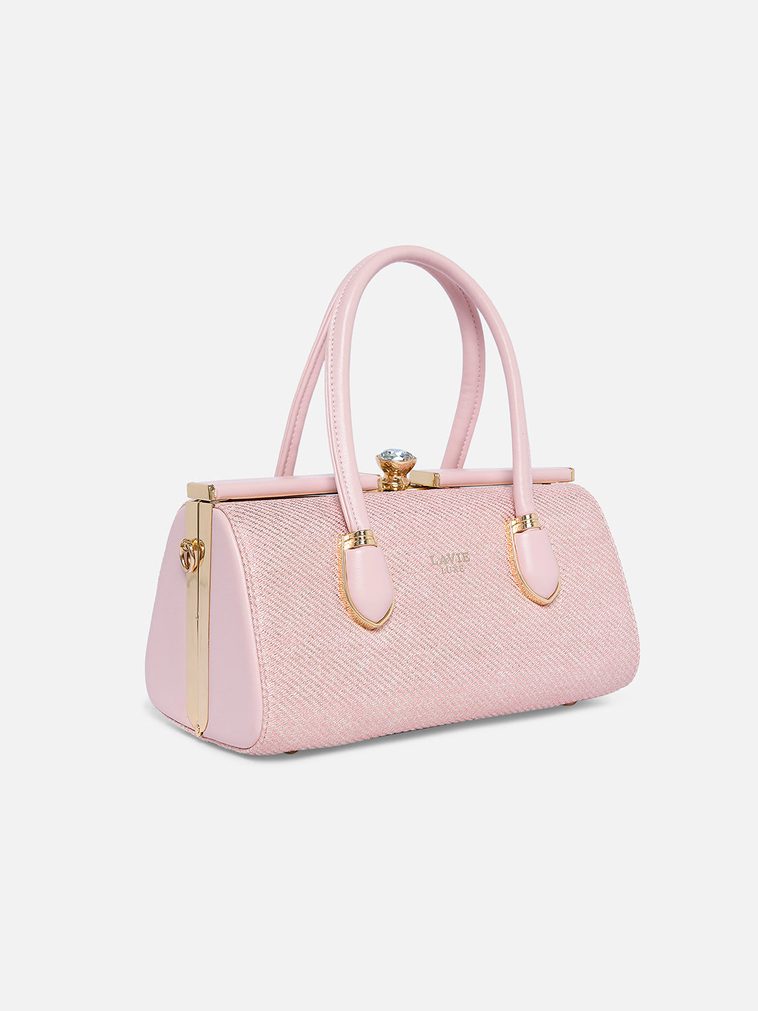 Glam Dazzle Large Frame Bag Beige