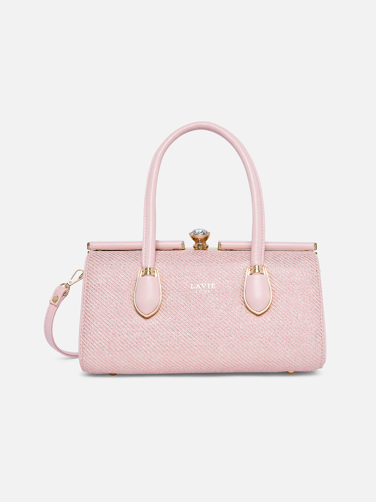 Glam Dazzle Large Frame Bag Beige