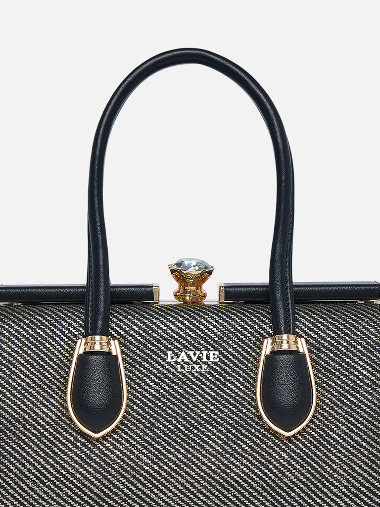 Glam Dazzle Small Frame Bag Black