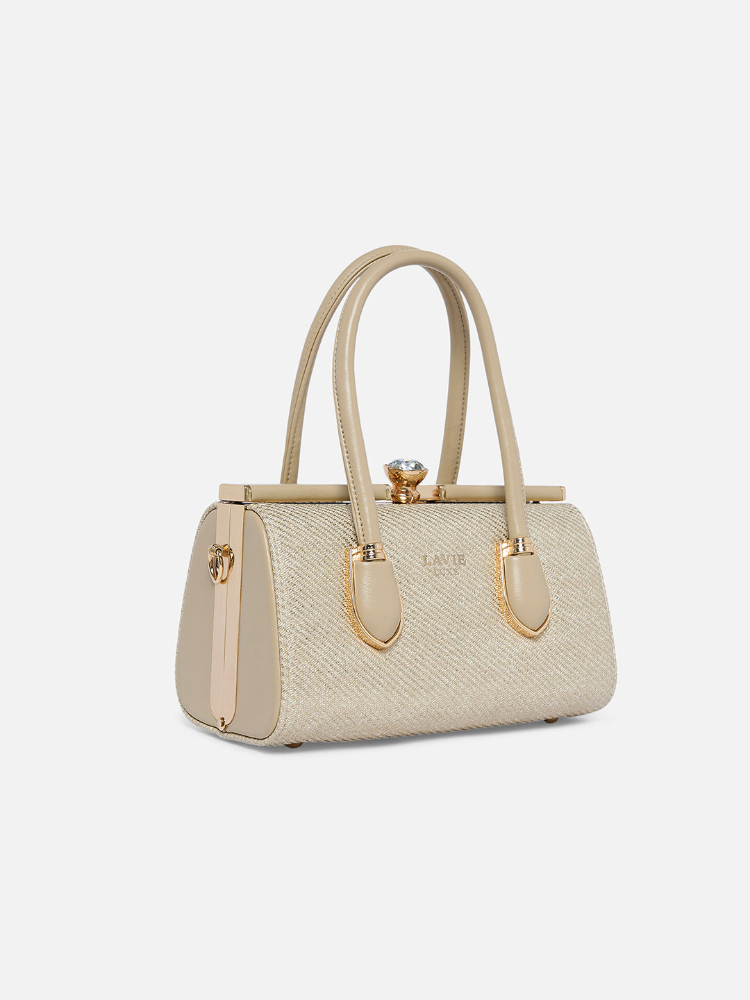 Glam Dazzle Small Frame Bag Beige