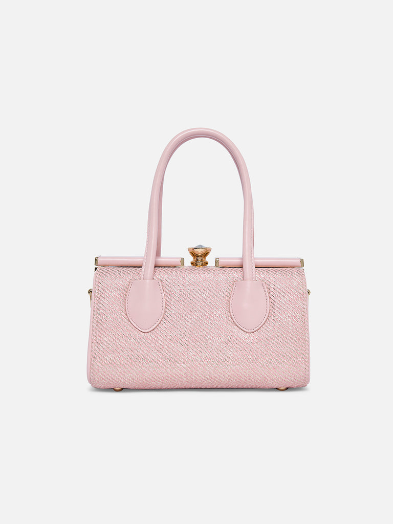 Glam Dazzle Small Frame Bag Beige