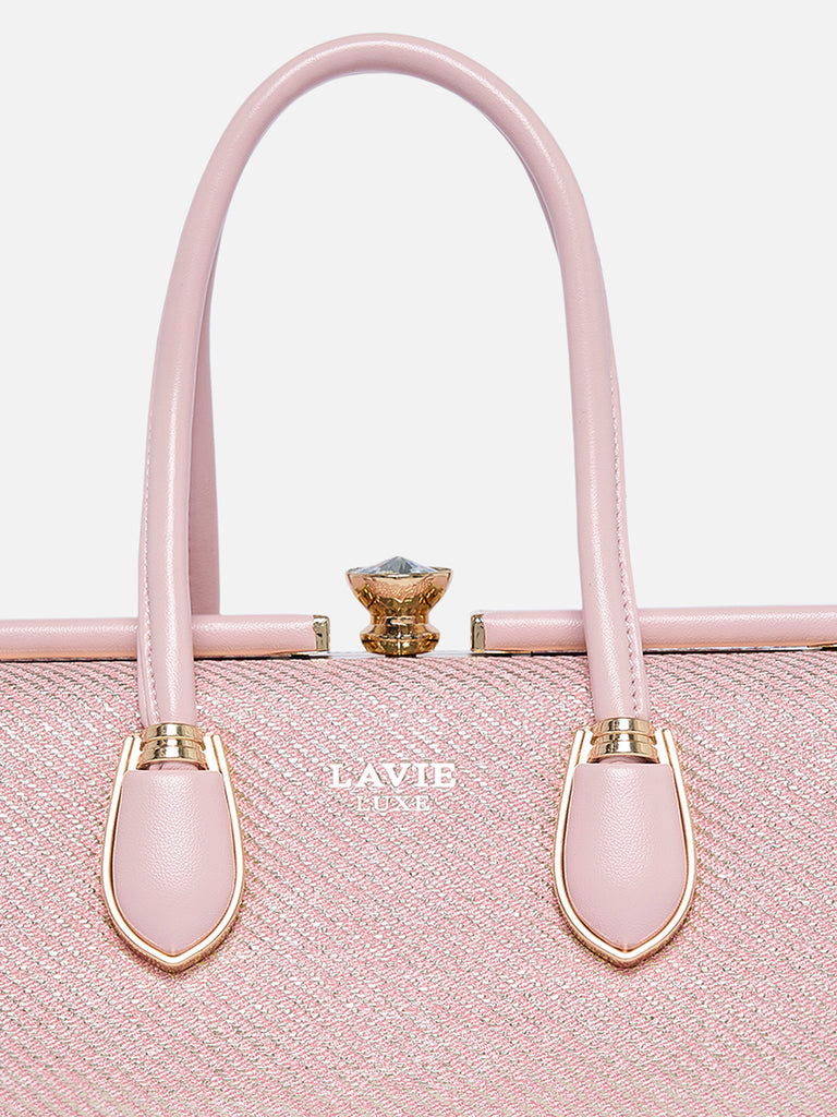 Glam Dazzle Small Frame Bag Beige