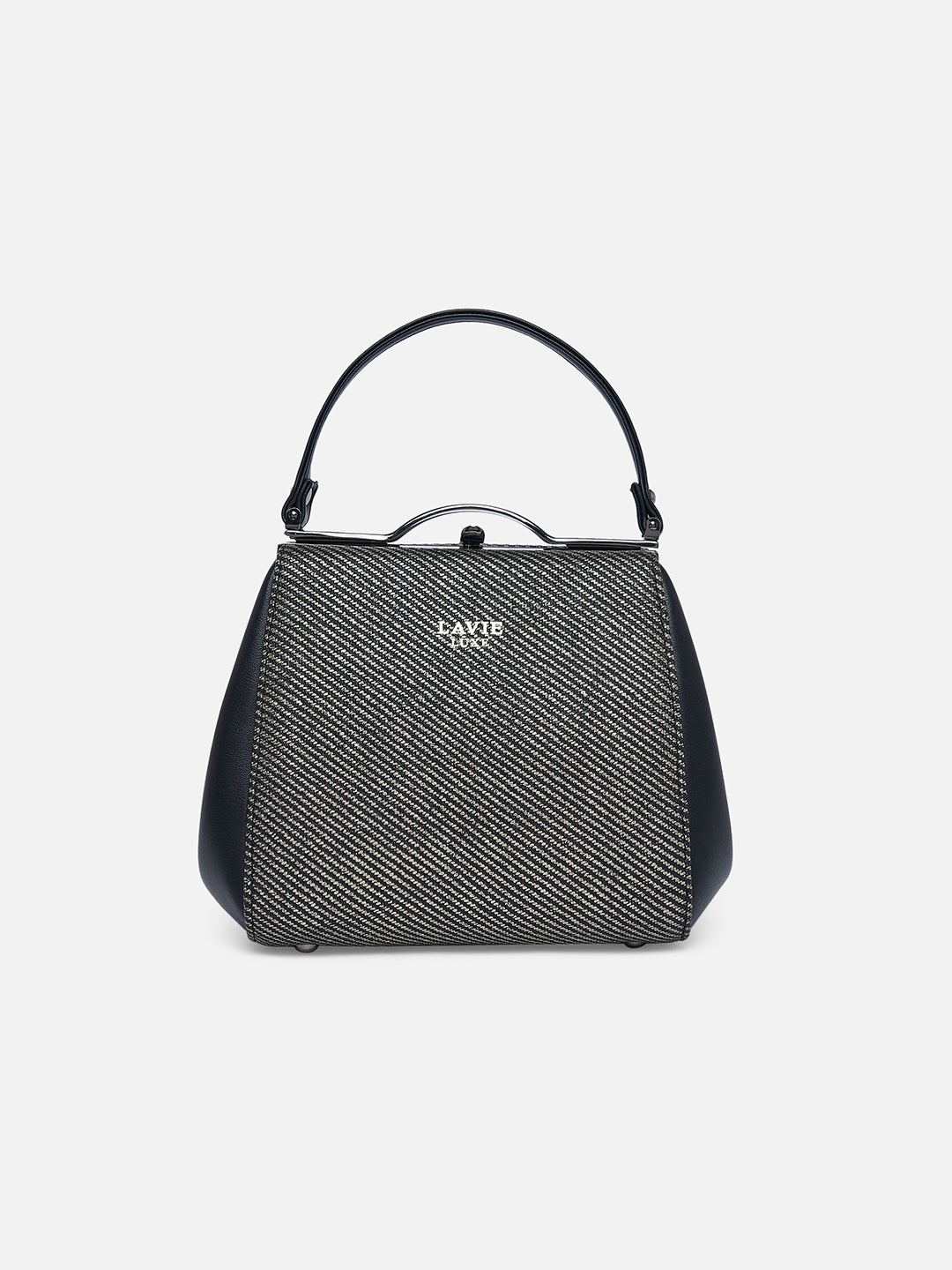 Glam Fluff Medium Frame Bag Black