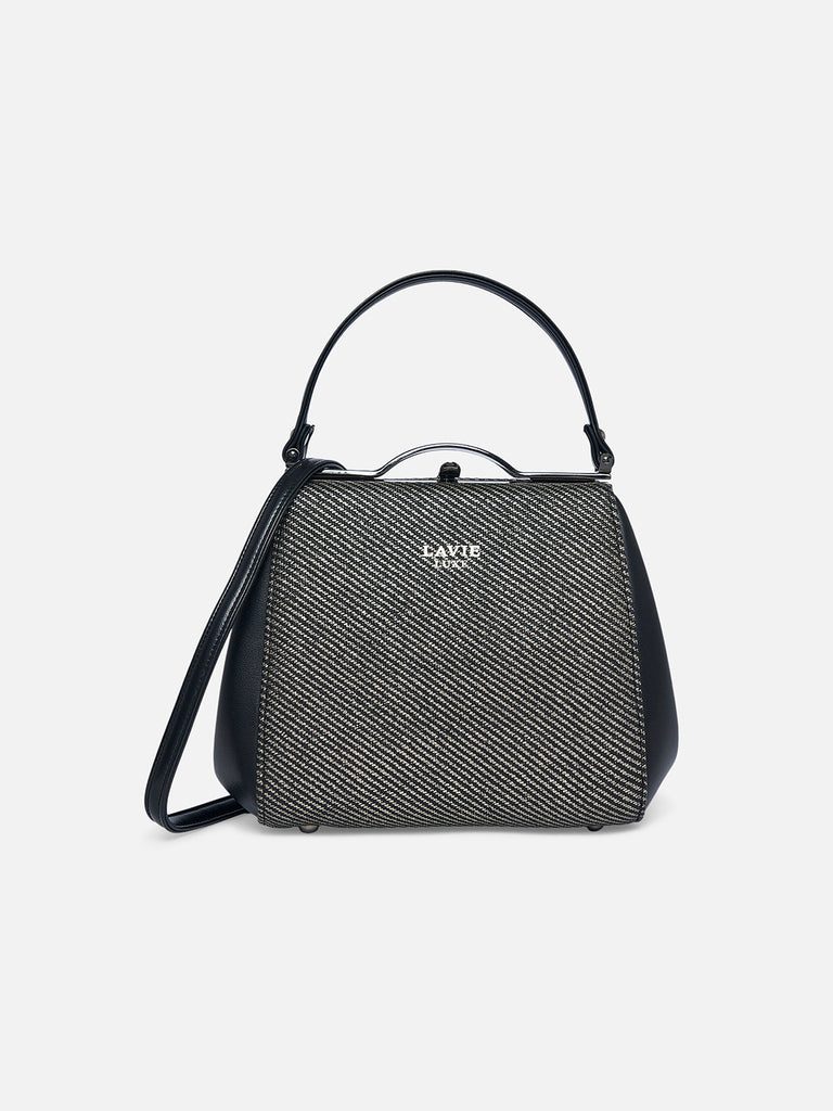 Glam Fluff Medium Frame Bag Beige