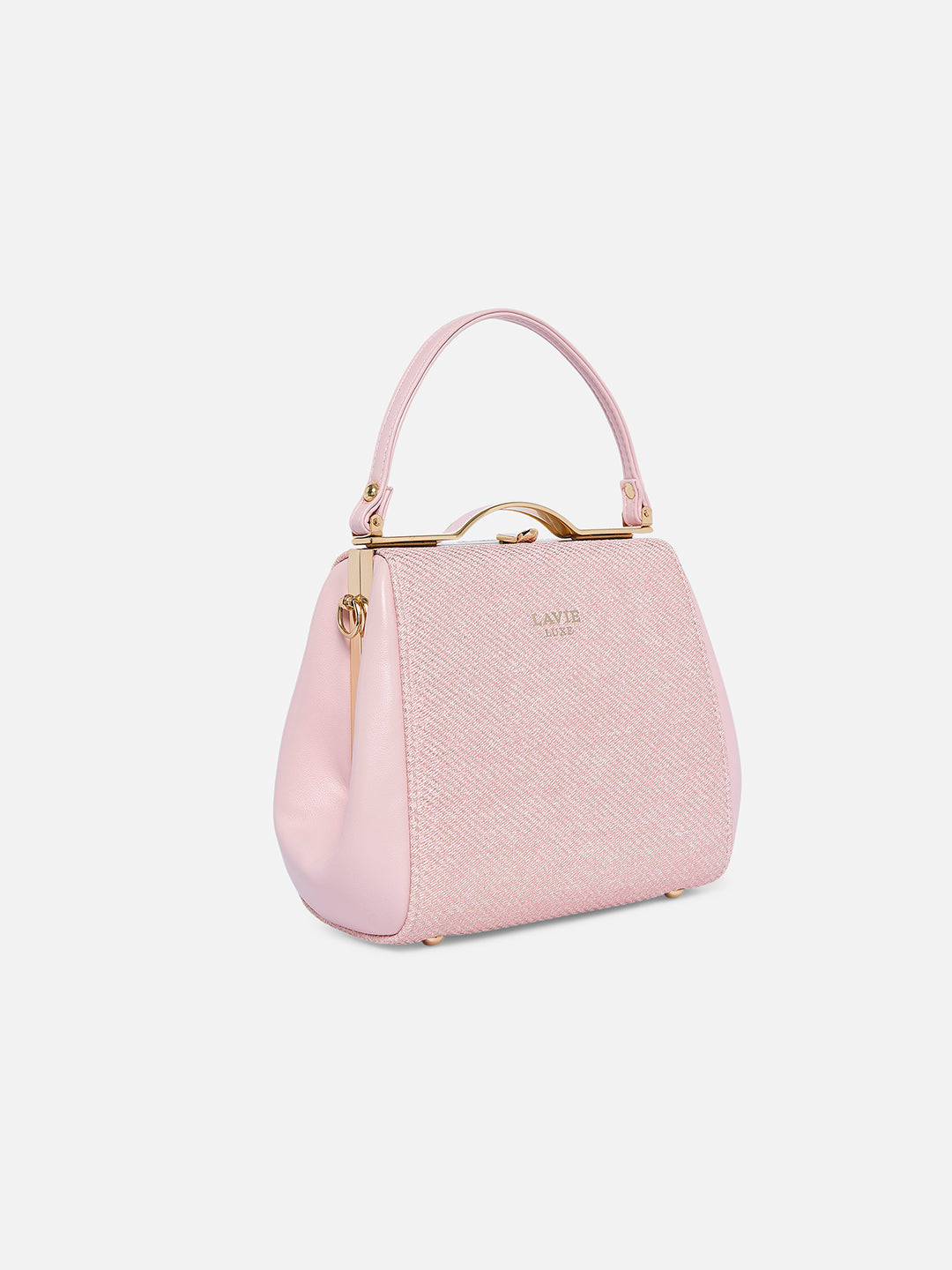 Glam Fluff Medium Frame Bag Beige