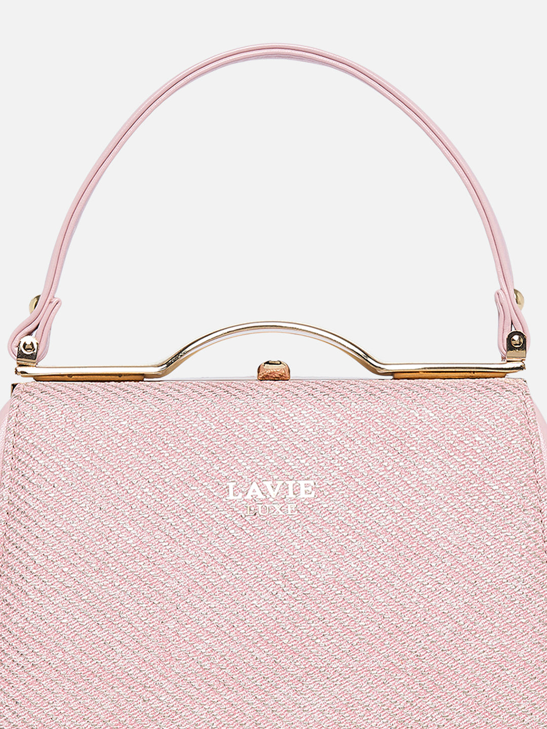 Glam Fluff Medium Frame Bag Beige