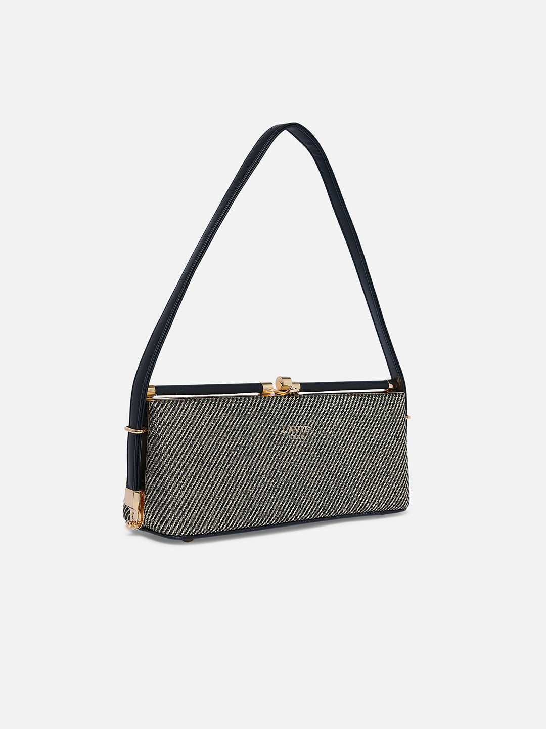 Glam Dazzle Horizontal Small Frame Bag Black