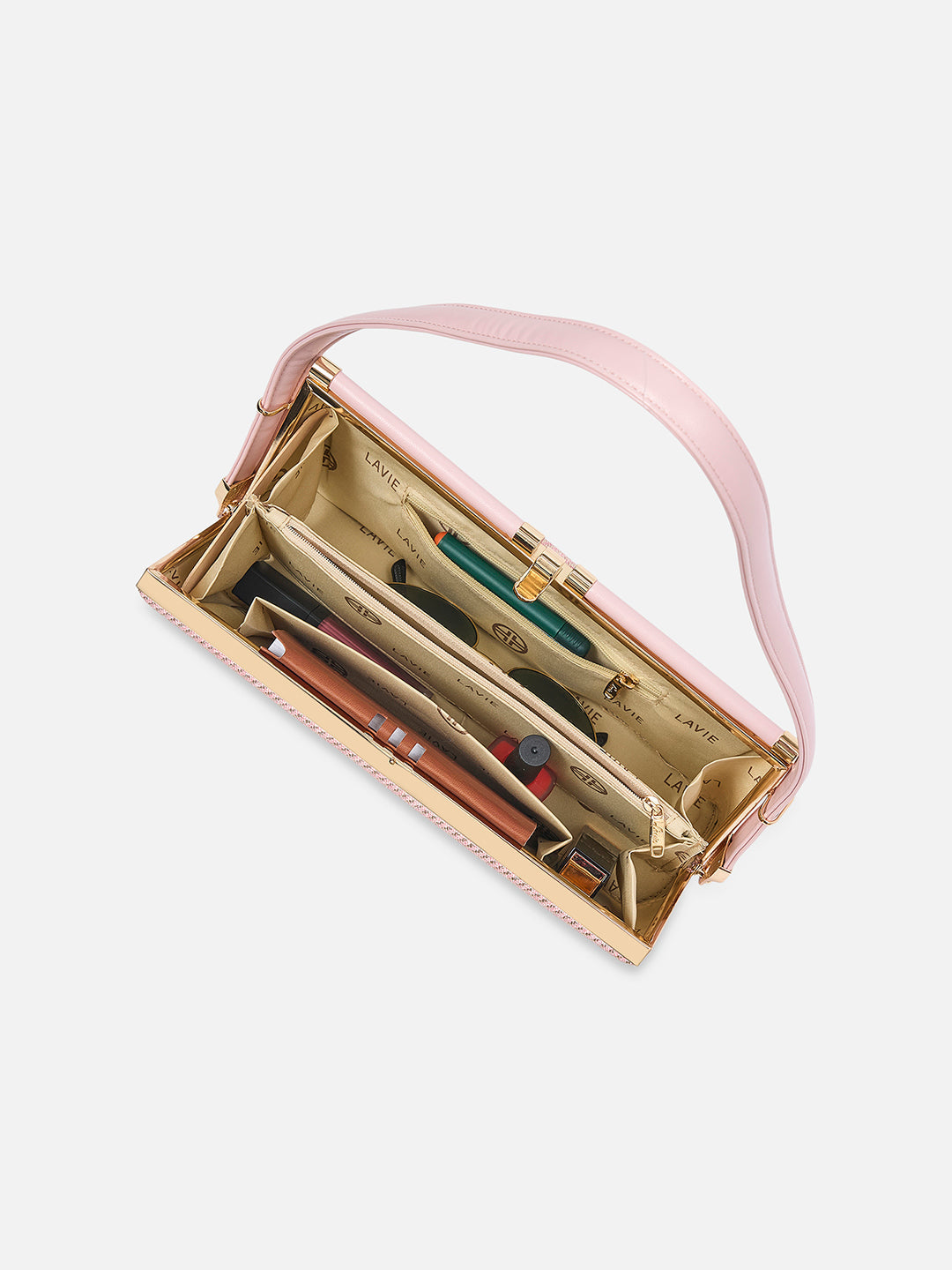 Glam Dazzle Horizontal Small Frame Bag Black