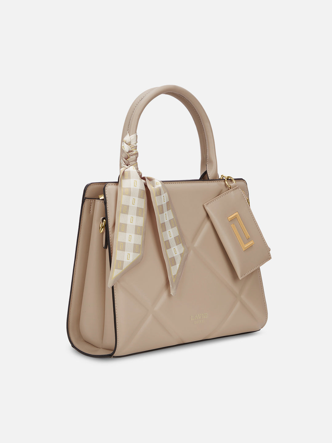 Quare26 Medium Satchel Bag Beige