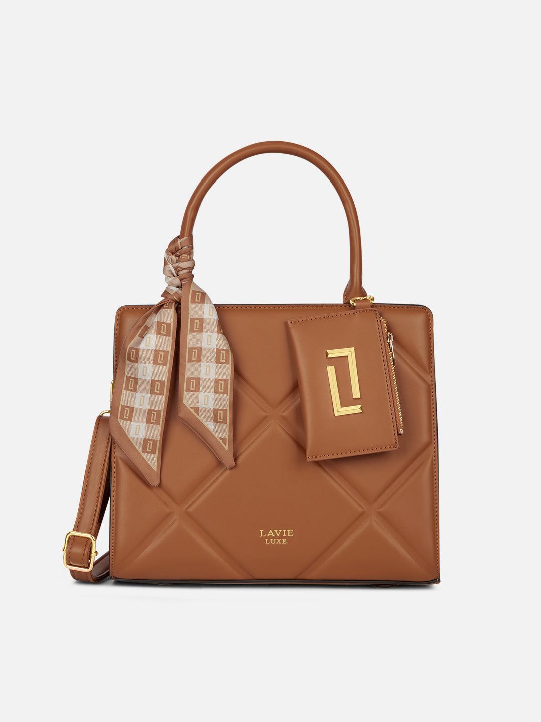 Quare26 Medium Satchel Bag Tan