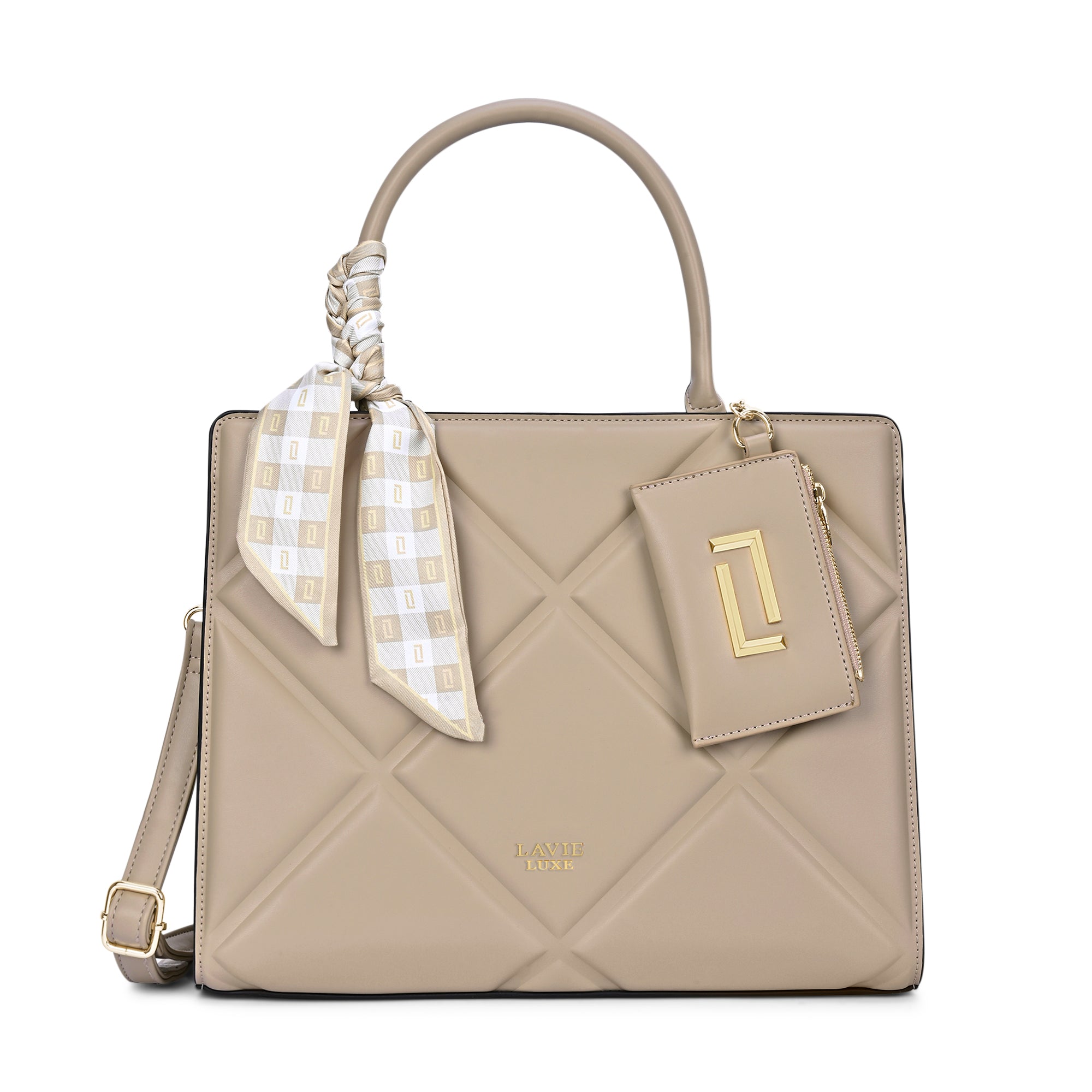 Quare26 Medium Satchel Bag Beige