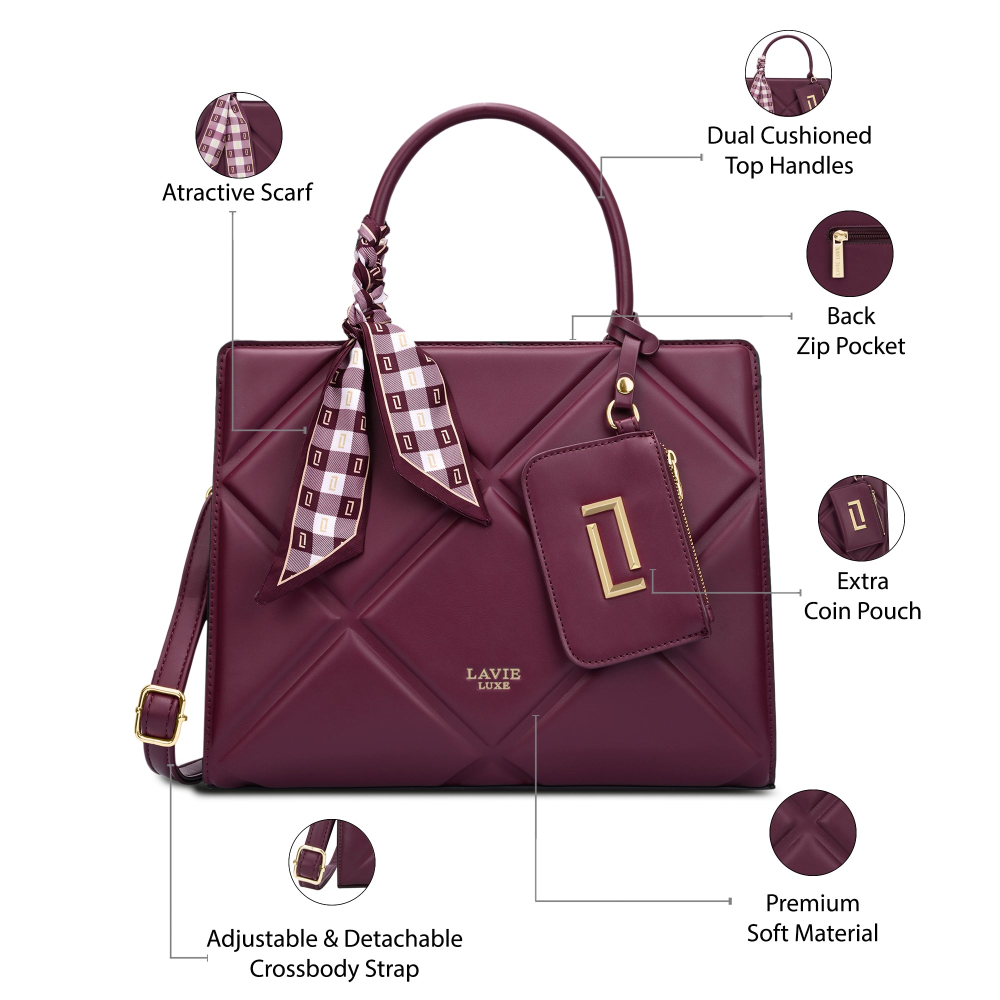 Quare26 Large Satchel Bag