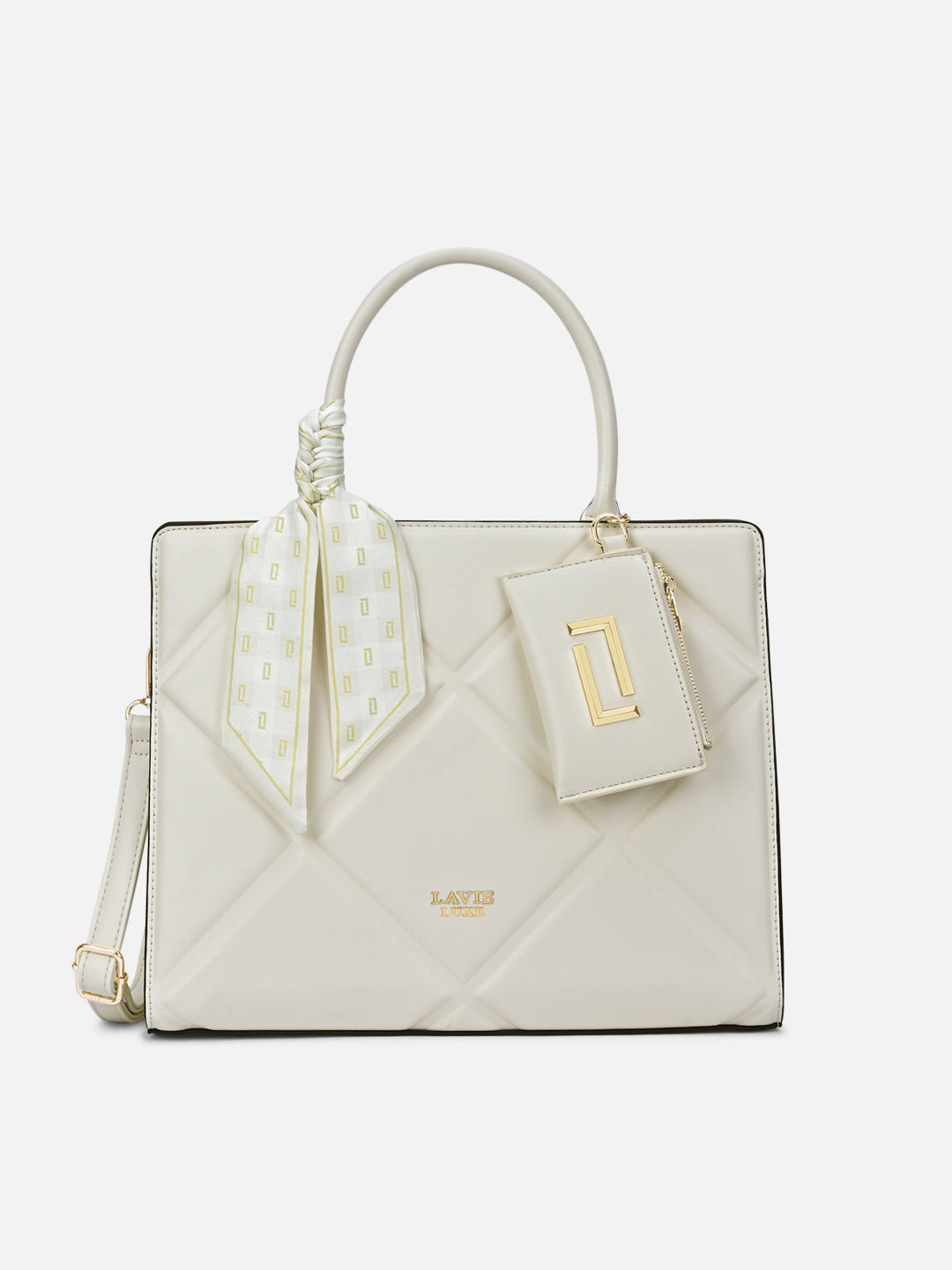 Quare26 Large Satchel Bag Off White