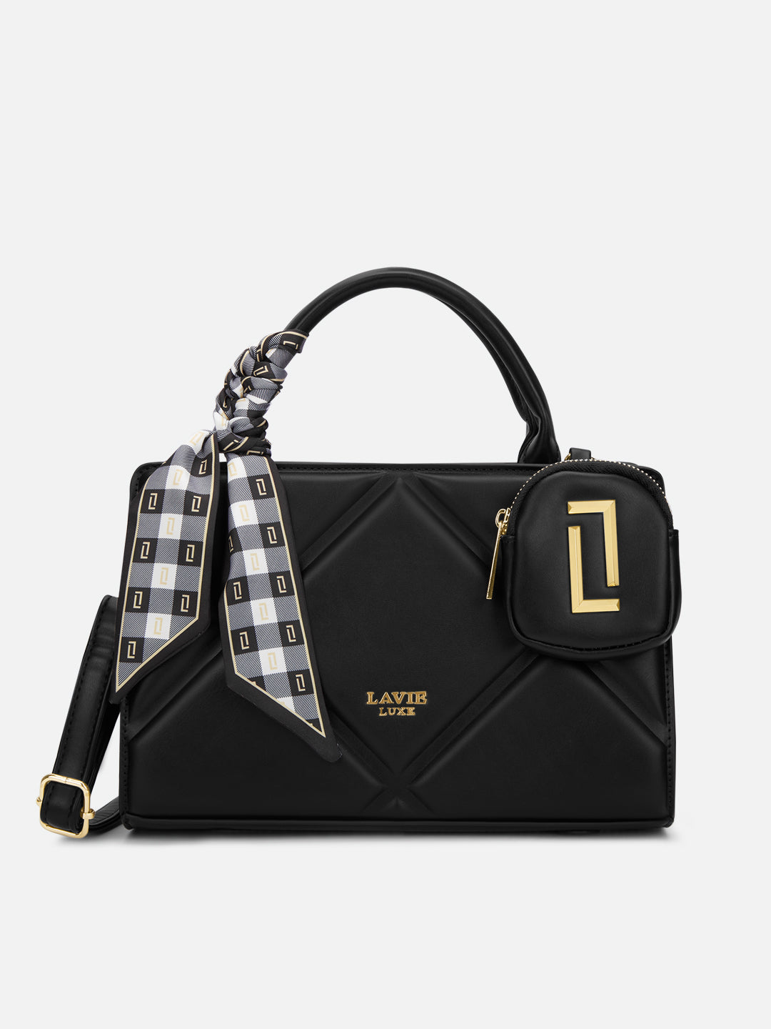 Quaro26 Horizontal Small Satchel Bag Black