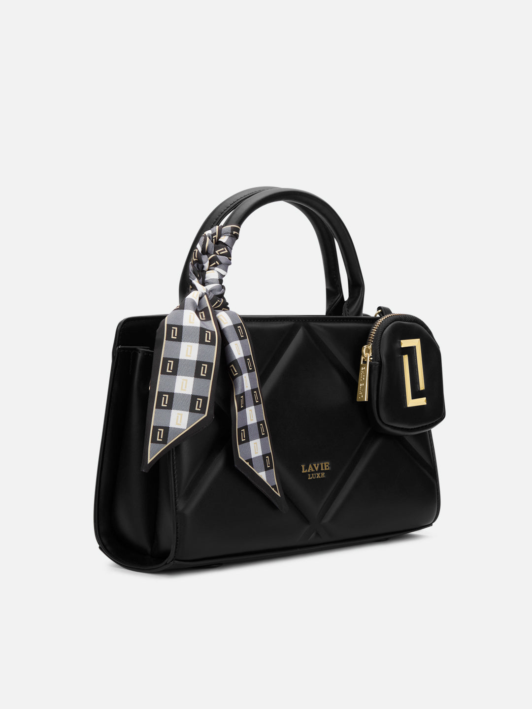 Quaro26 Horizontal Small Satchel Bag Black