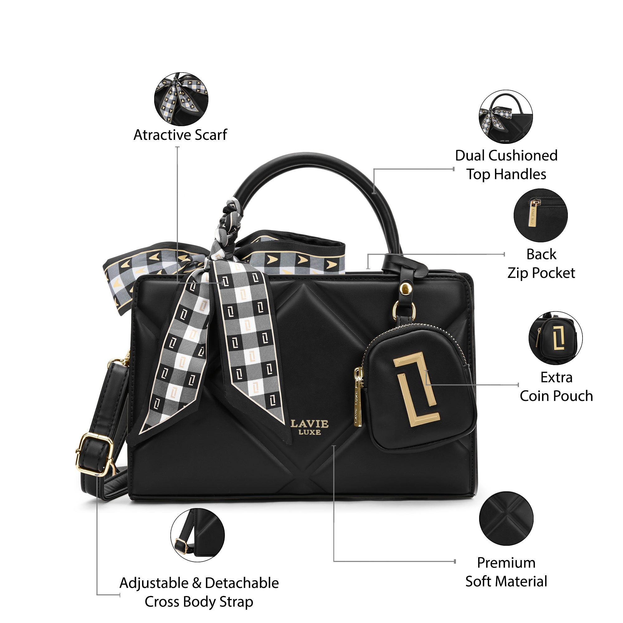 Quaro26 Horizontal Small Satchel Bag