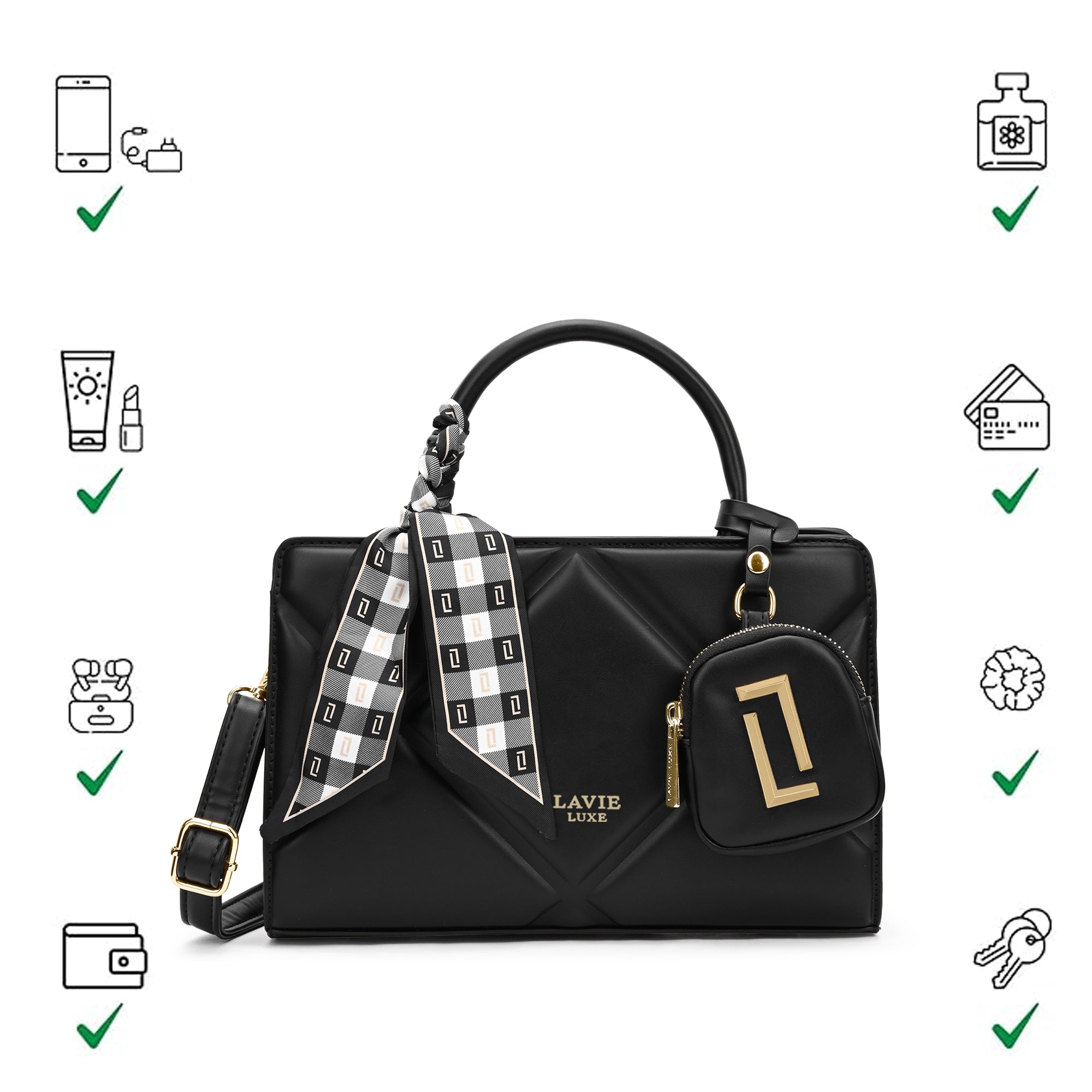 Quaro26 Horizontal Small Satchel Bag