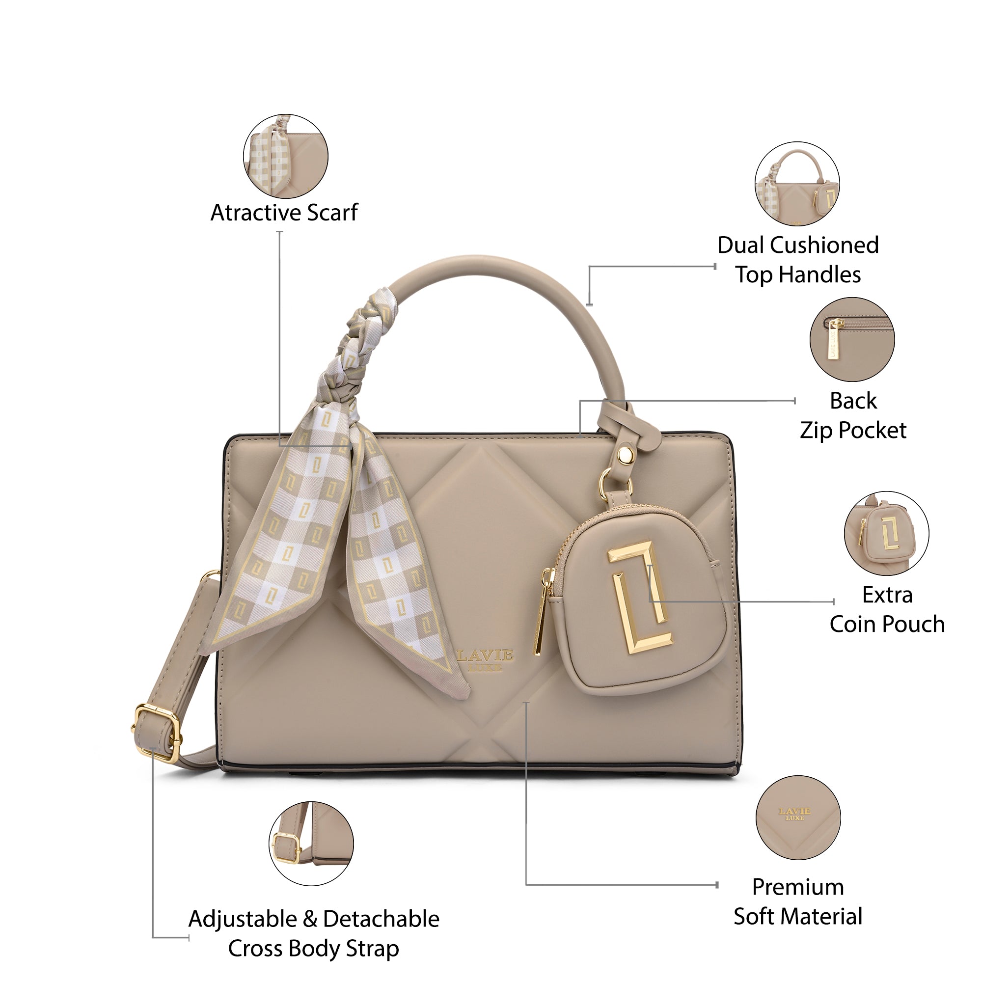Quaro26 Horizontal Small Satchel Bag