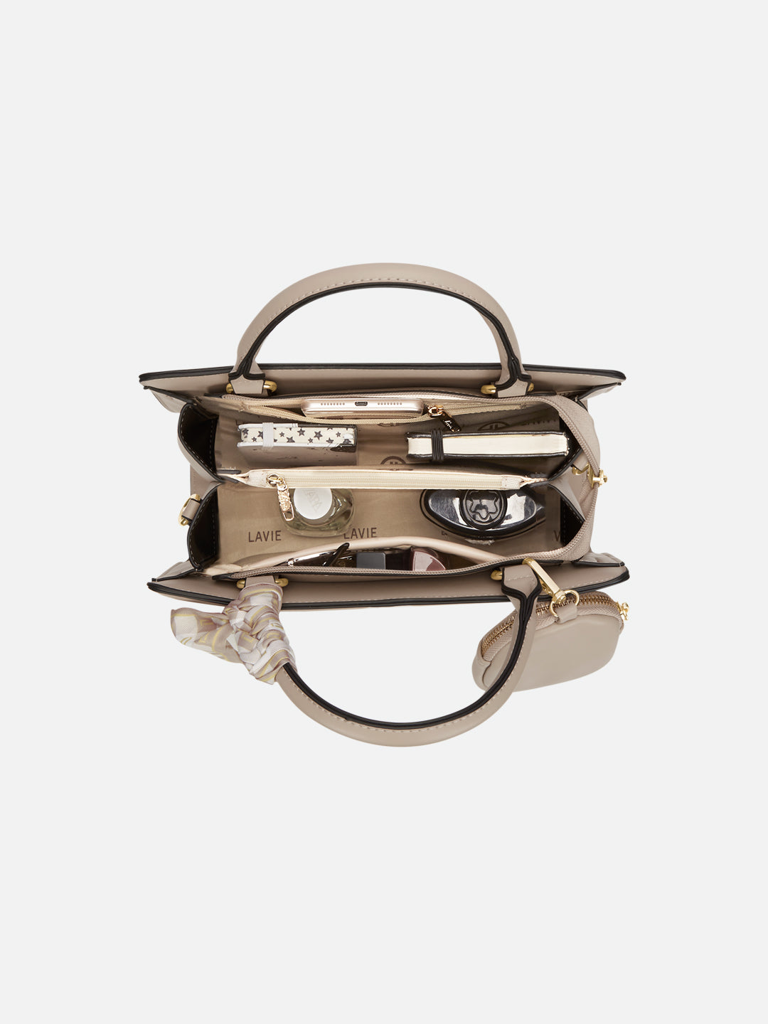 Quaro26 Horizontal Small Satchel Bag Beige