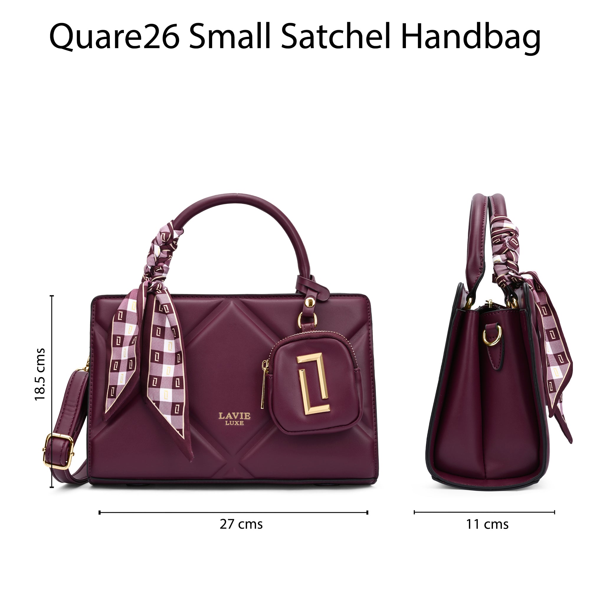 Quaro26 Horizontal Small Satchel Bag