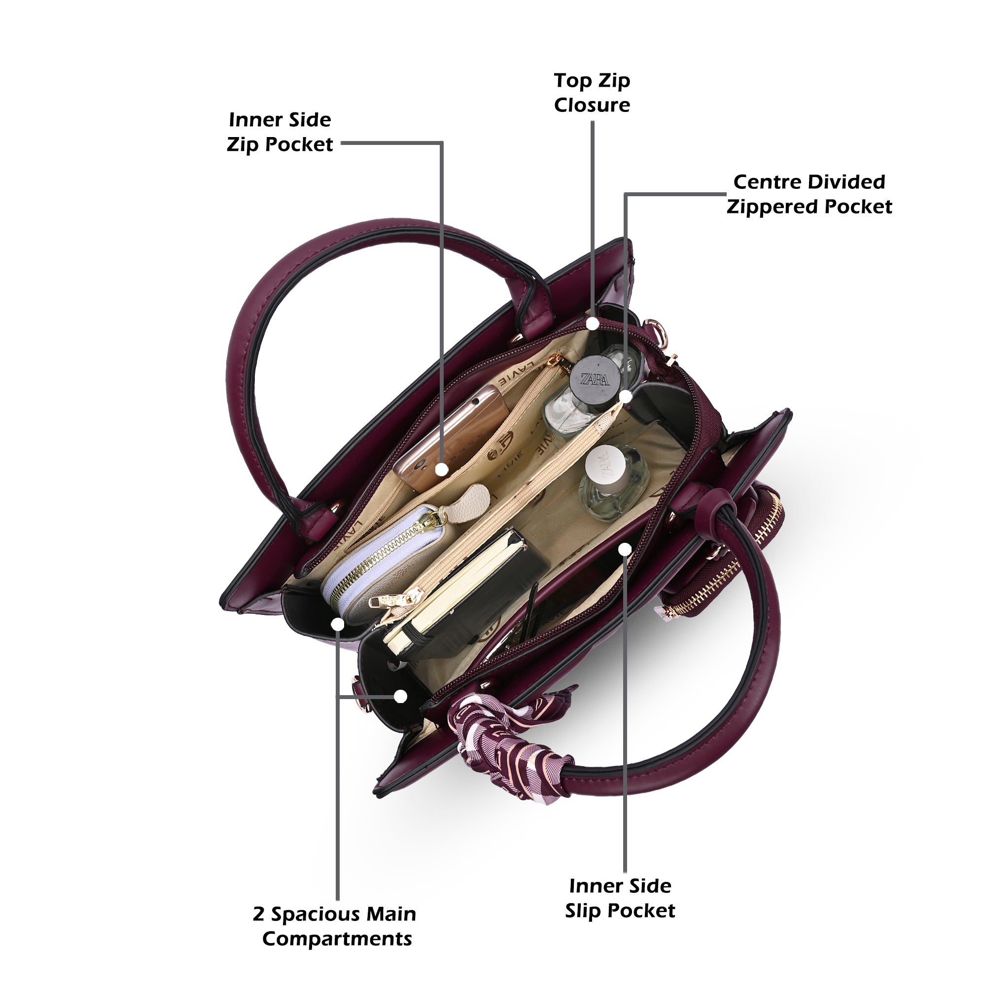 Quaro26 Horizontal Small Satchel Bag