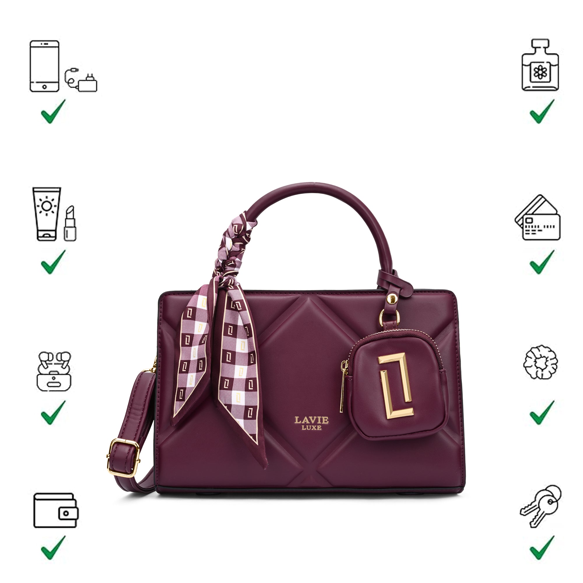 Quaro26 Horizontal Small Satchel Bag