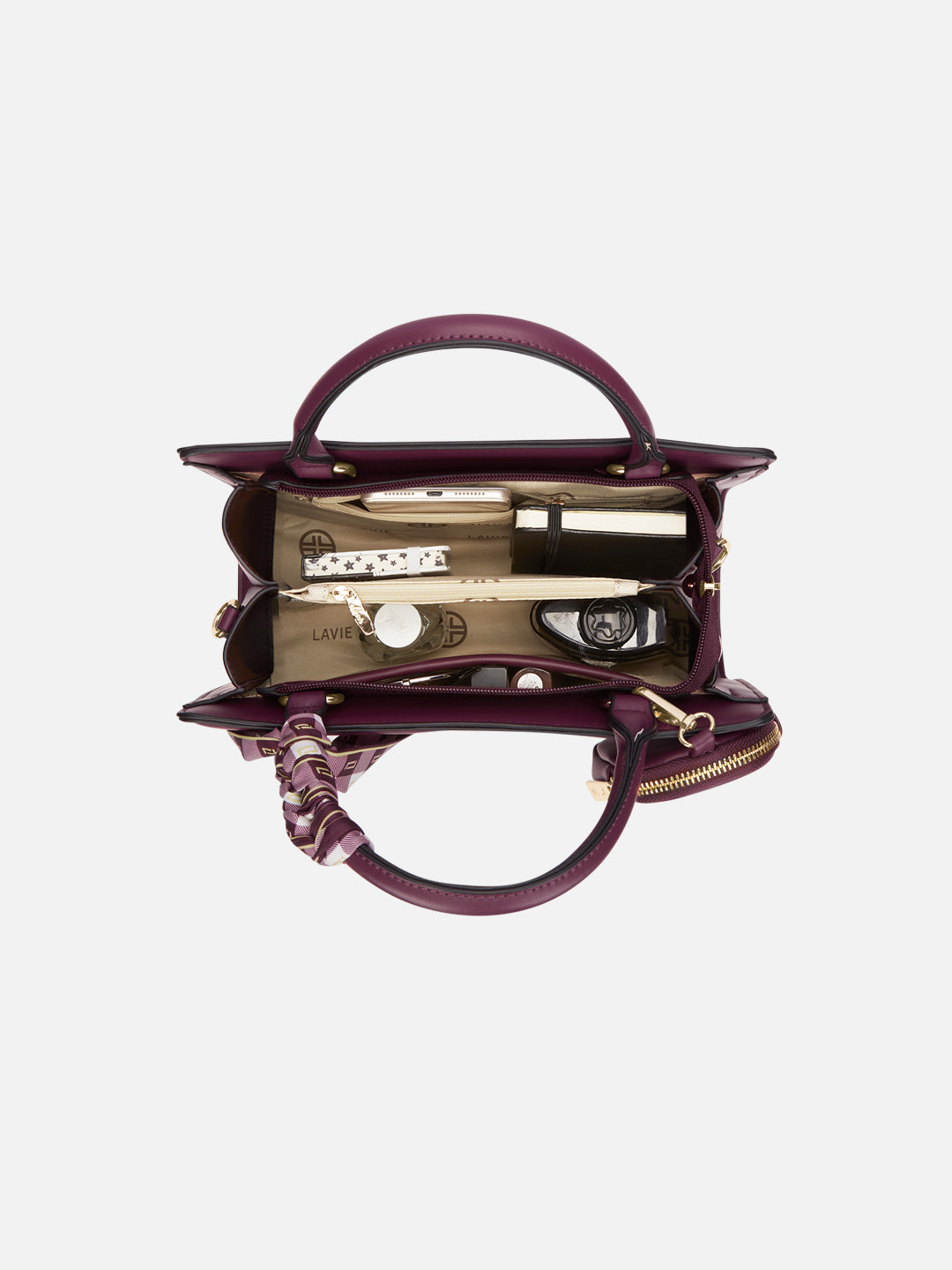 Quaro26 Horizontal Small Satchel Bag Wine