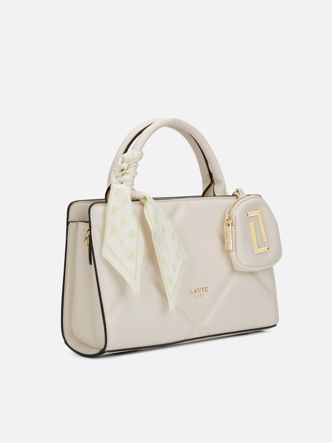 Quaro26 Horizontal Small Satchel Bag Off White