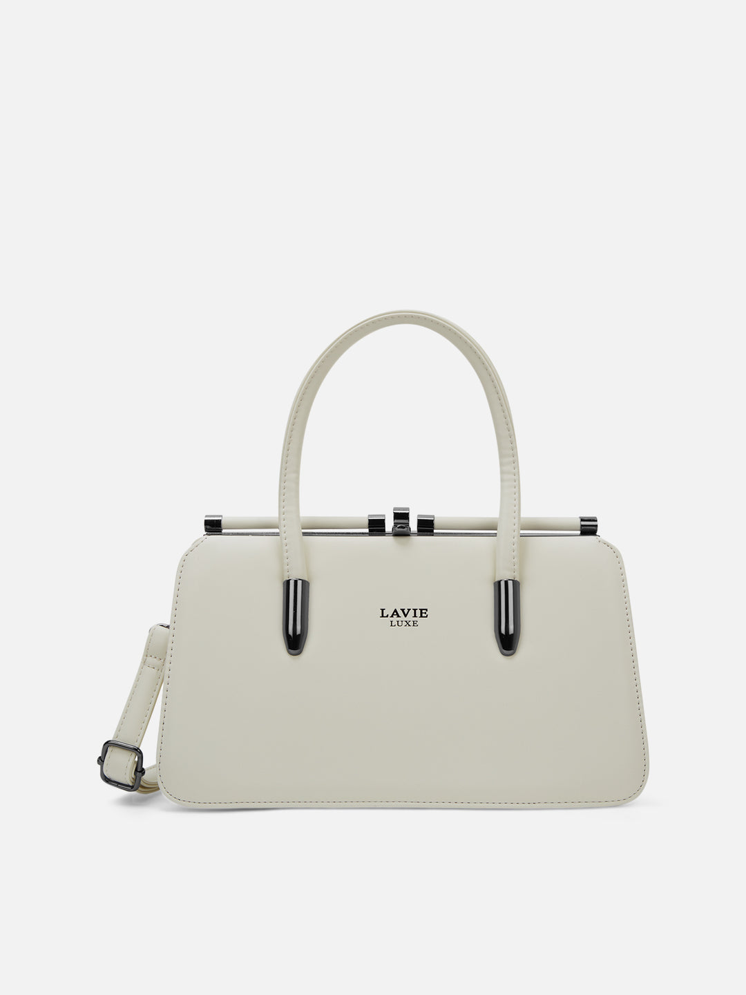 Book Dual Handle Medium Off White Handbag