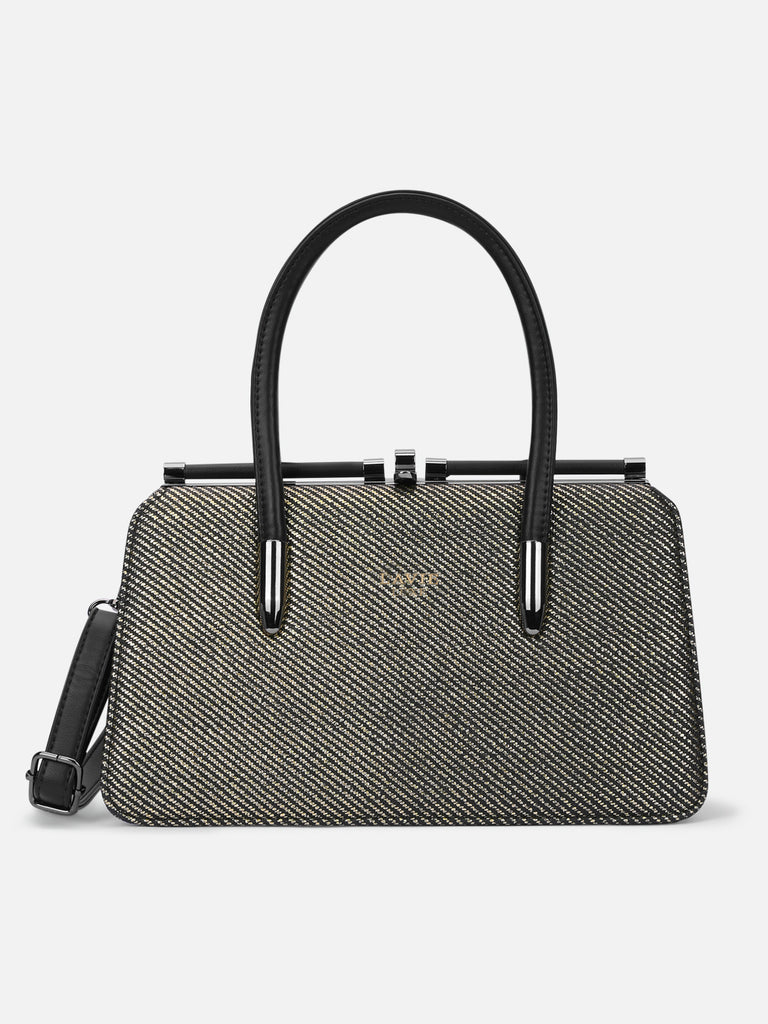 Glam Book Dual Handle Medium Bag Black