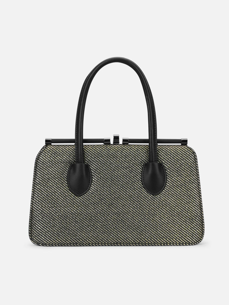 Glam Book Dual Handle Medium Bag Black