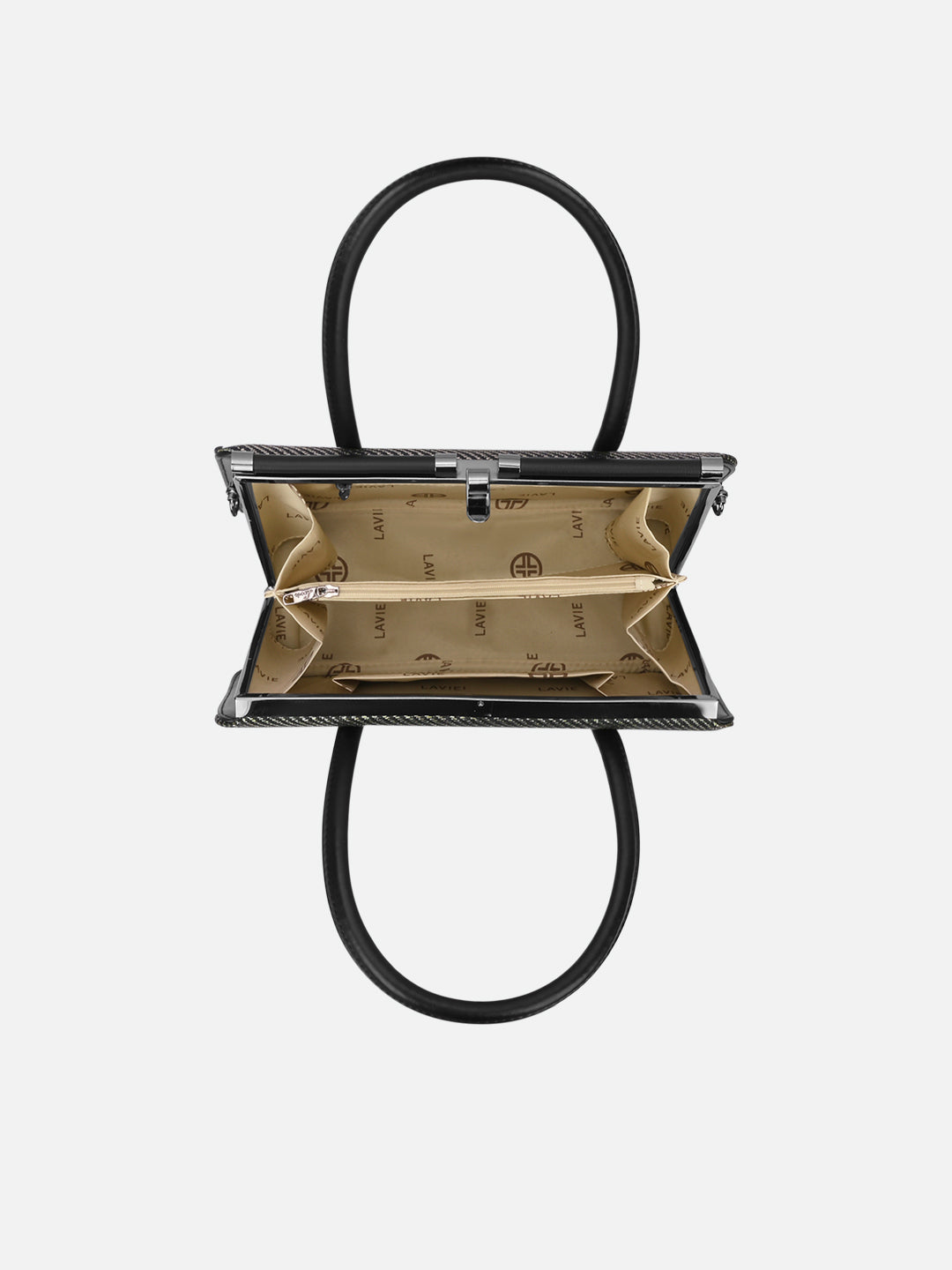 Glam Book Dual Handle Medium Bag Black