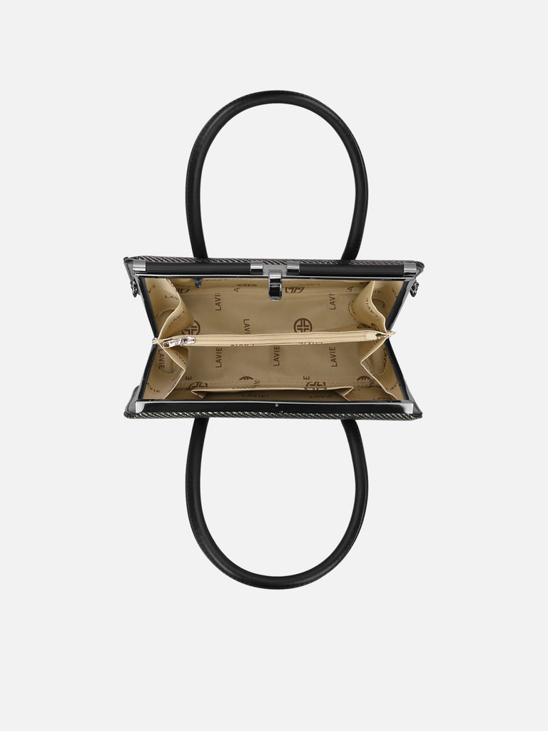 Glam Book Dual Handle Medium Bag Black