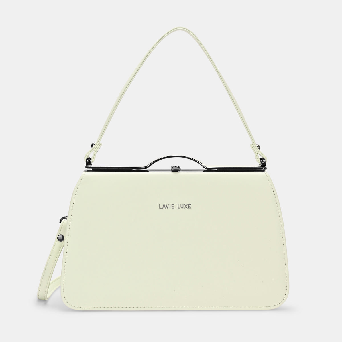 Book Medium Satchel Frame Bag Off White