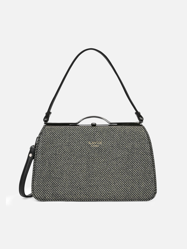 Glam Book Dual Handle Medium Bag Black